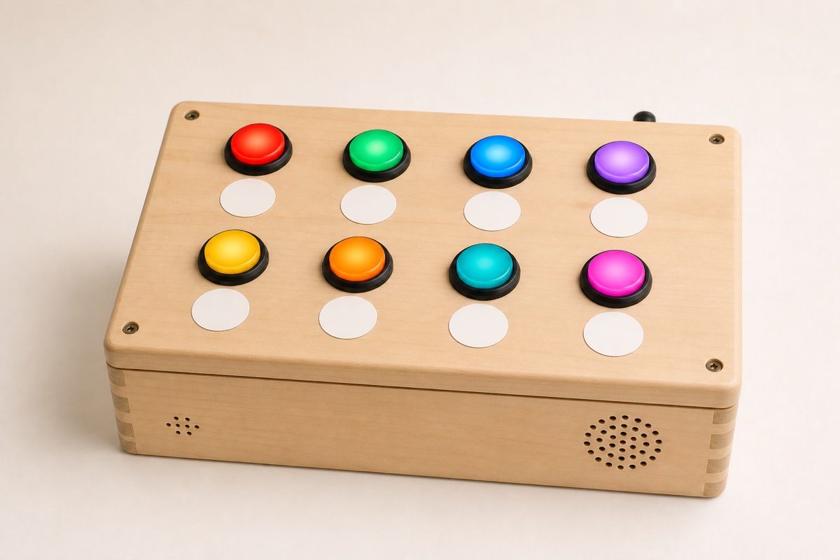 Family Message Box with eight illuminated buttons